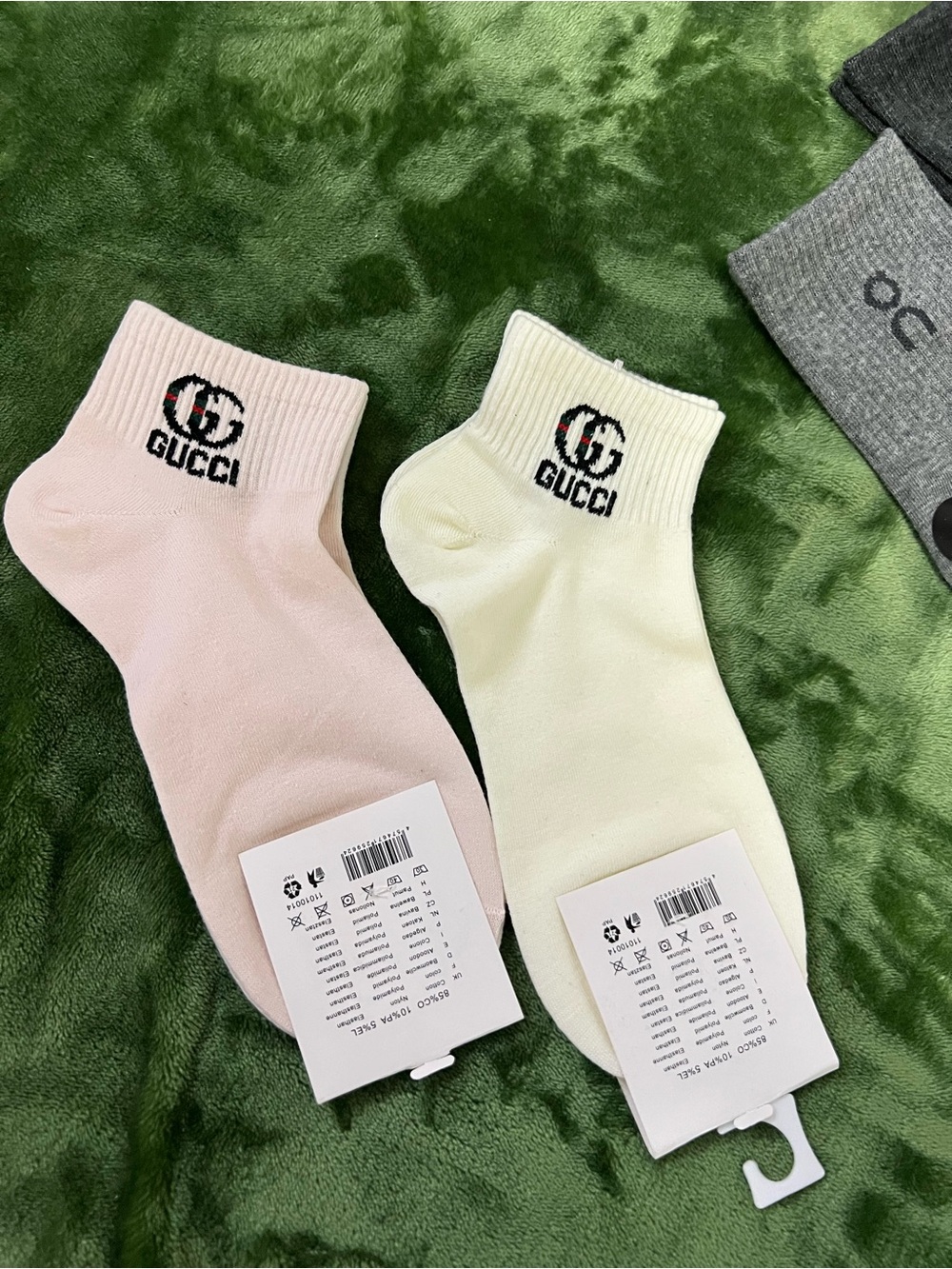 2Pack Women's Logo Ankle Socks - Pink & Cream